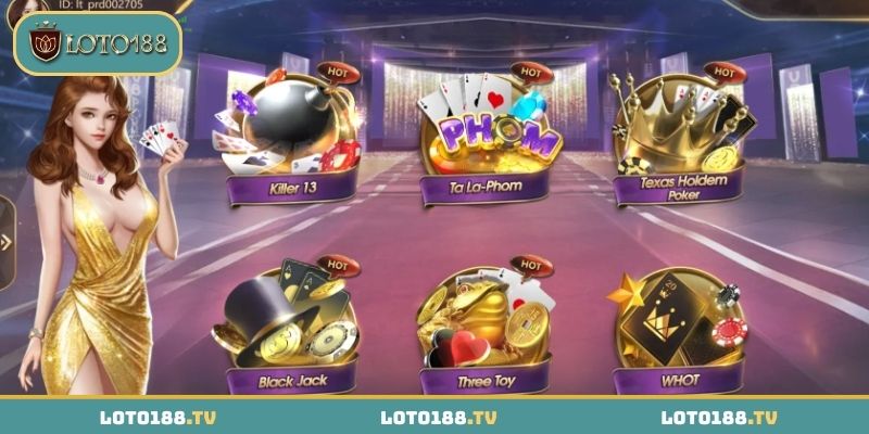 Top game bài hấp dẫn có tại LOTO188